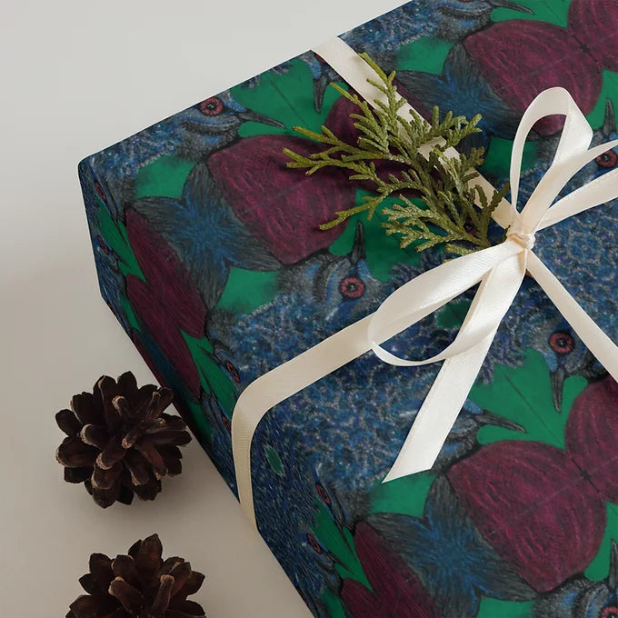 3 Sheets of Seasons Greetings Wrapping Paper